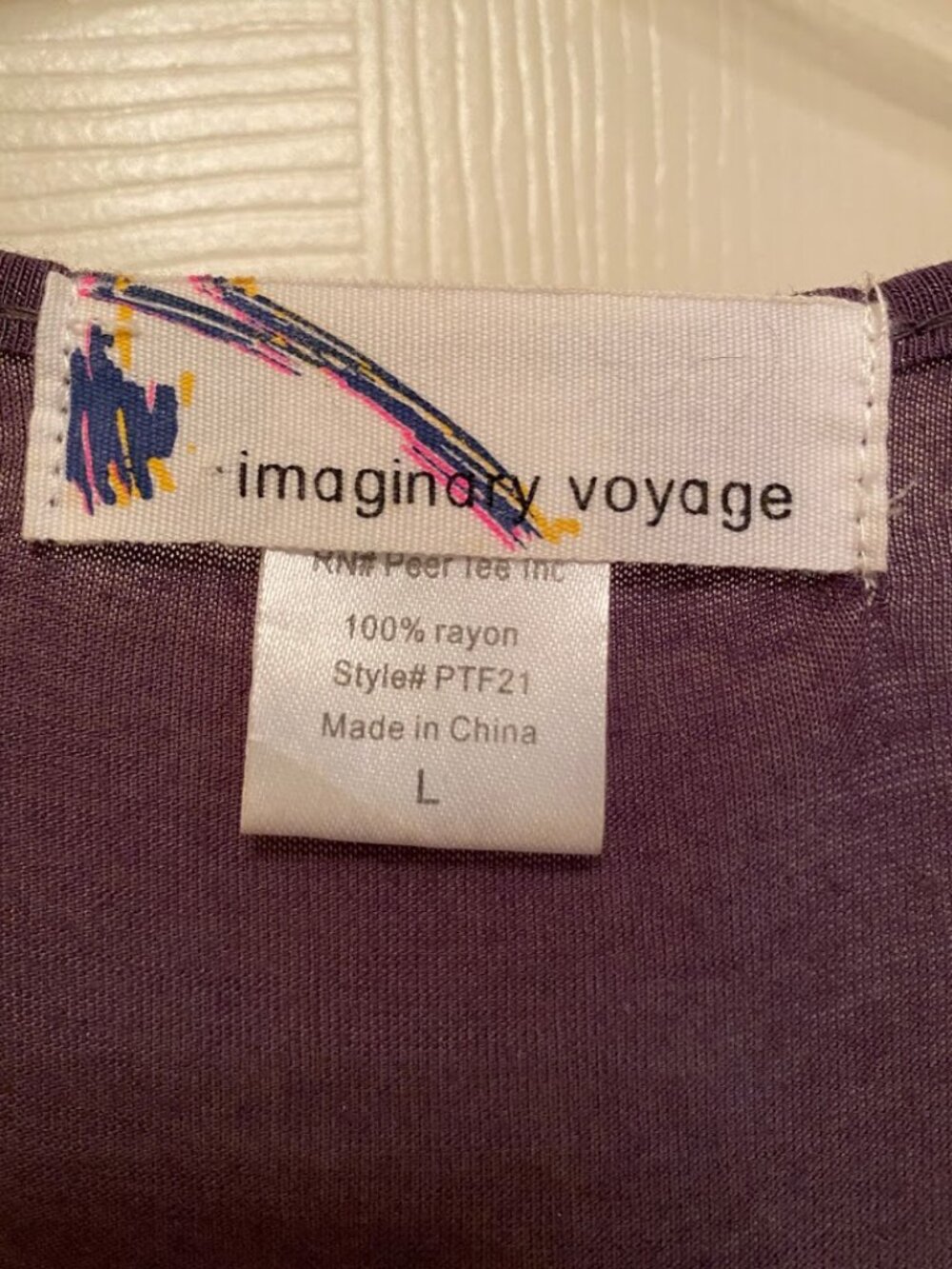 Imaginary Voyage Layered Ruffle Tank Top size Large - Picture 3 of 4
